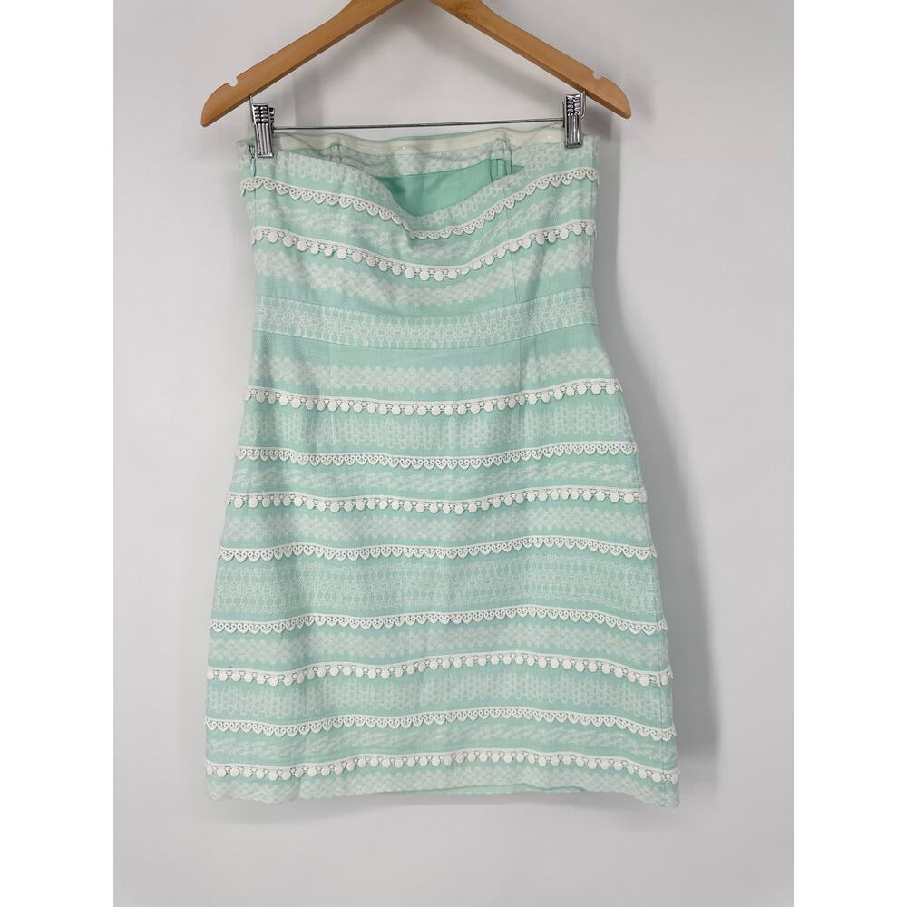 Vineyard Vines Kentucky Derby Icon Print Strapless Dress Lace Stripe Preppy Mini - Picture 8 of 12